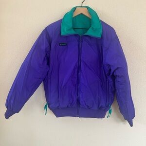 Vintage Columbia Men’s Purple Jacket with Teal Trim